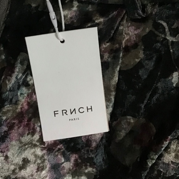 Frnch Pants NWT Designed in France Size Medium Floral Velvet - Picture 1 of 1